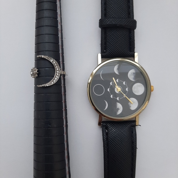 Quartz Accessories New Moon Watch And Ring Set Poshmark